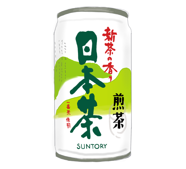 サントリー　新茶の香り　日本茶　イラスト画像
