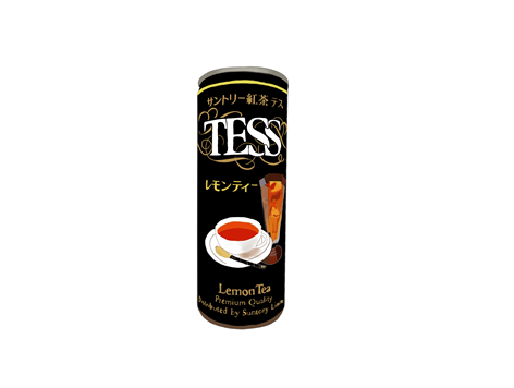 サントリー　昭和時代の紅茶TESSのイラスト画像