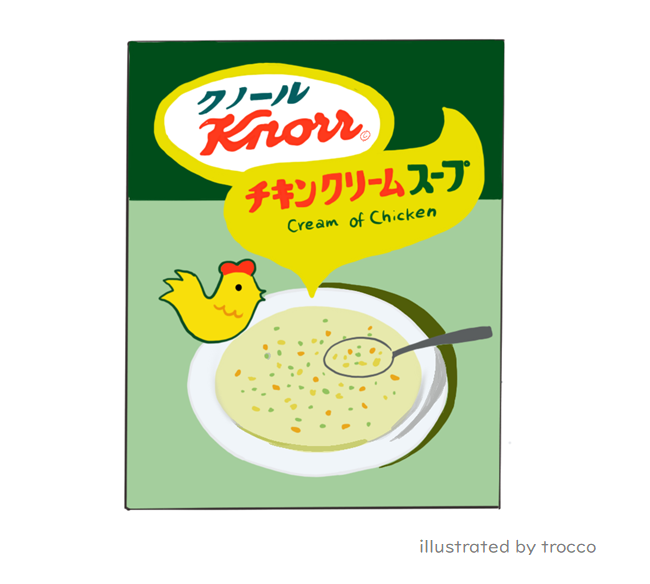 昭和　クノール　スープ　イラスト画像