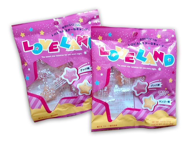 トロピカルがおいしい星型キャンディ：扇雀飴 LOVELAND（ラブランド） | 懐かしむん