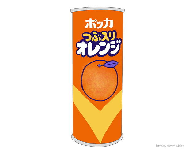 昭和　ポッカ　つぶ入りオレンジ