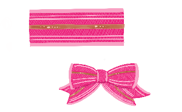 昭和の懐かしい　ピンク色の定番リボン