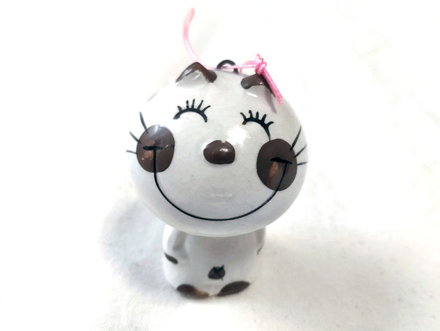 昭和レトロ　水森亜土さんのネコの陶器人形