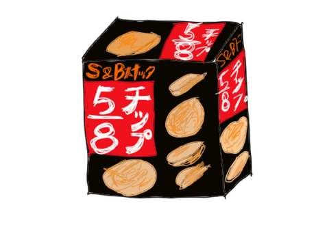 昭和 懐かしいお菓子：S&B 5/8チップス | 懐かしむん