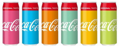 日本で発売されたコカ・コーラ　カラー缶